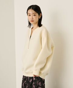 ソフトダンボールハーフZIPプルオーバー≪手洗い可能≫