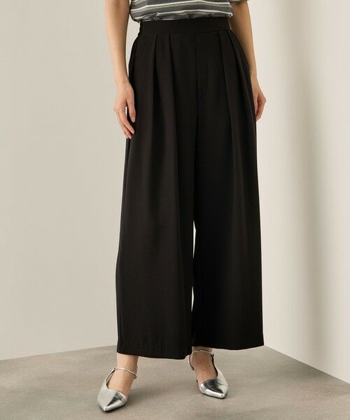 ketty/ケティ ナシジストレッチ2タックワイドパンツ≪手洗い可能≫ ブラック M ketty/ケティ ナシジストレッチ2タックワイドパンツ≪手洗い可能≫ ブラック M