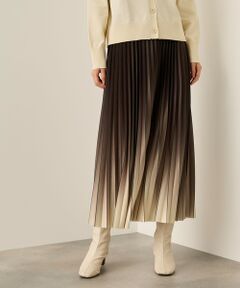 ketty / ケティ ミニ・ひざ丈スカート | グラデーションプリーツスカート≪手洗い可能≫