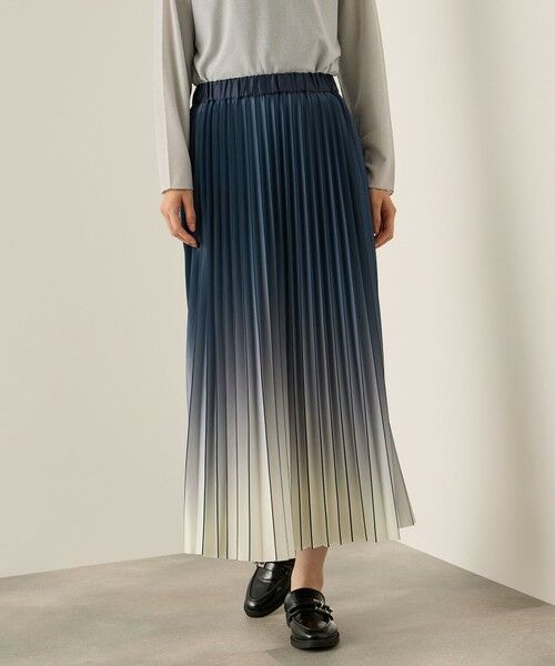 ketty / ケティ ミニ・ひざ丈スカート | グラデーションプリーツスカート≪手洗い可能≫ | 詳細1