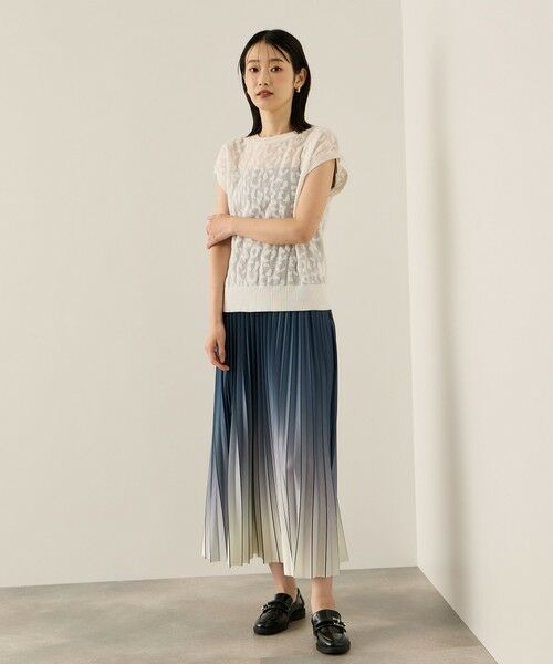 ketty / ケティ ミニ・ひざ丈スカート | グラデーションプリーツスカート≪手洗い可能≫ | 詳細5