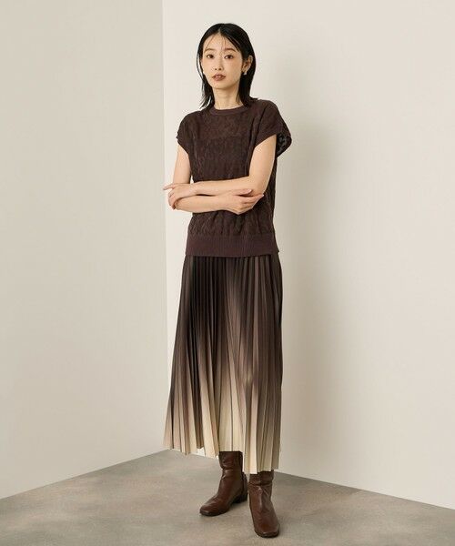 ketty / ケティ ミニ・ひざ丈スカート | グラデーションプリーツスカート≪手洗い可能≫ | 詳細16