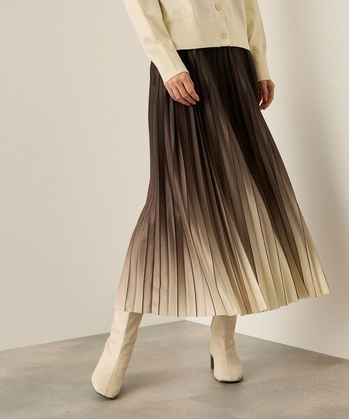 ketty / ケティ ミニ・ひざ丈スカート | グラデーションプリーツスカート≪手洗い可能≫ | 詳細12