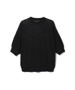 ketty / ケティ ニット・セーター | アーバンロゴ刺繍ニットプルオーバー≪手洗い可能≫