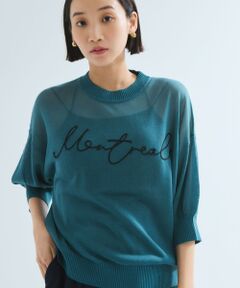 ketty / ケティ ニット・セーター | アーバンロゴ刺繍ニットプルオーバー≪手洗い可能≫