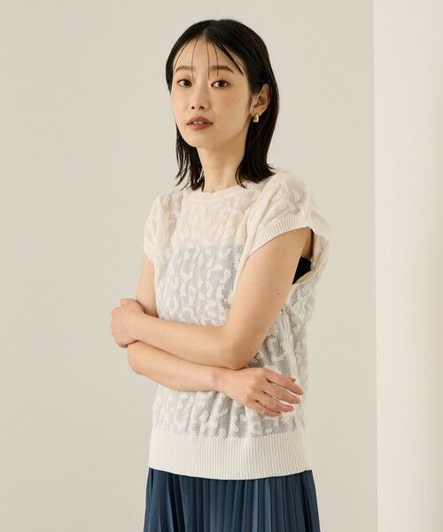 ketty / ケティ ニット・セーター | シアーレオパードジャガードニット≪手洗い可能≫ | 詳細1