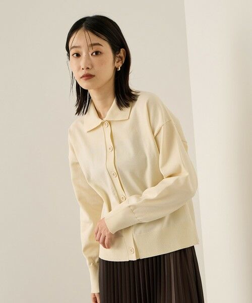 ketty/ケティ スポンディッシュポロニットトップス≪手洗い可能≫ オフホワイト M ketty/ケティ スポンディッシュポロニットトップス≪手洗い可能≫ オフホワイト M