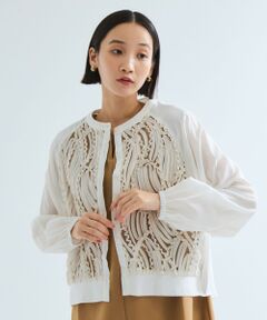 ketty / ケティ カーディガン・ボレロ | エンブロイダリーレースカーディガン≪手洗い可能≫
