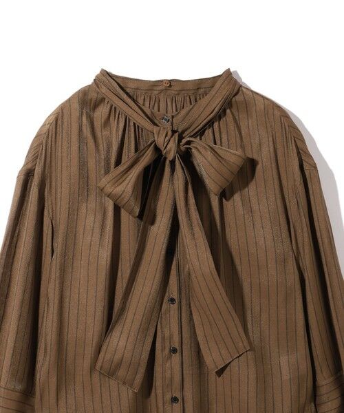 ketty / ケティ シャツ・ブラウス | セミシアーストライプ2WAYボウタイブラウス≪手洗い可能≫ | 詳細17