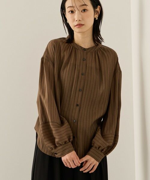 ketty / ケティ シャツ・ブラウス | セミシアーストライプ2WAYボウタイブラウス≪手洗い可能≫ | 詳細23