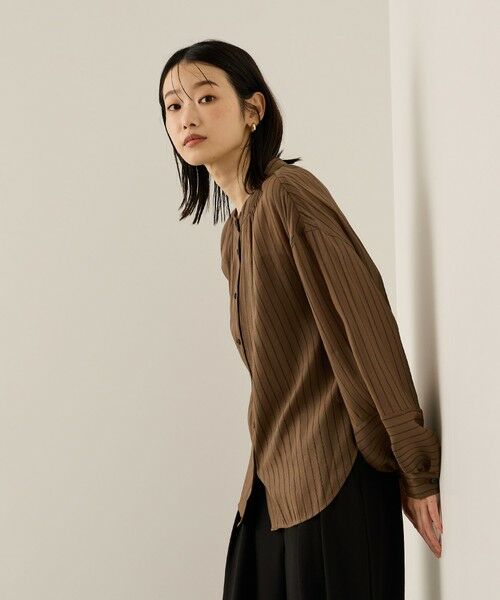 ketty / ケティ シャツ・ブラウス | セミシアーストライプ2WAYボウタイブラウス≪手洗い可能≫ | 詳細25