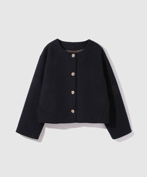 ketty / ケティ テーラードジャケット | ウールチョウジャージーノーカラージャケット | 詳細3