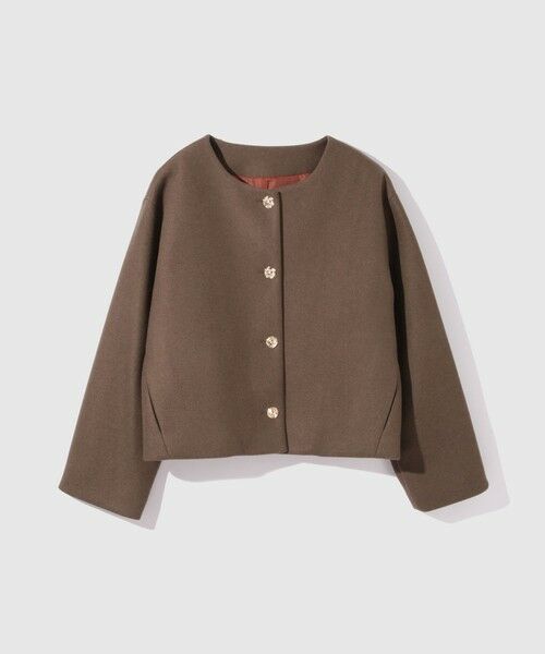 ketty / ケティ テーラードジャケット | ウールチョウジャージーノーカラージャケット | 詳細9