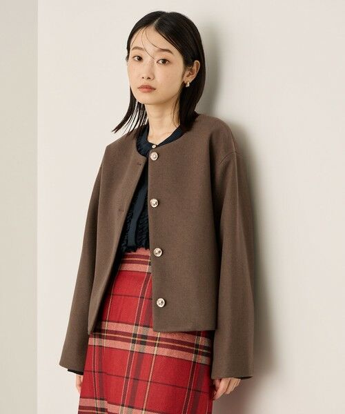 ketty / ケティ テーラードジャケット | ウールチョウジャージーノーカラージャケット | 詳細5