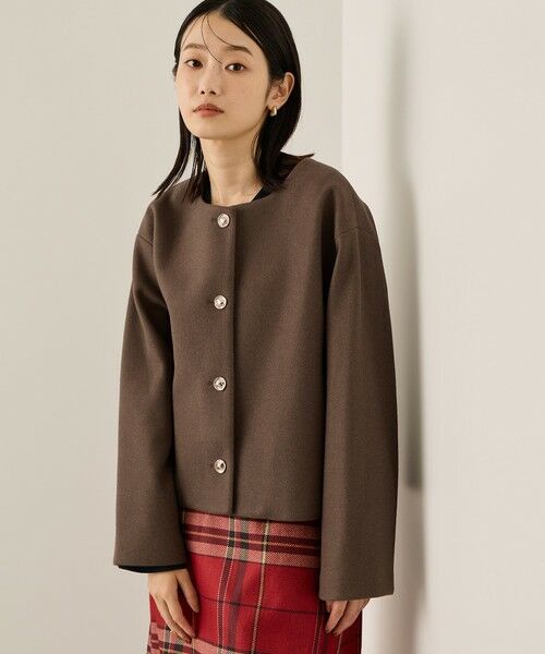 ketty / ケティ テーラードジャケット | ウールチョウジャージーノーカラージャケット | 詳細6