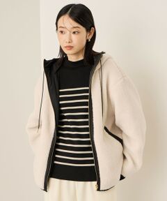 ketty / ケティ テーラードジャケット | 配色ボアフーディコクーンブルゾン