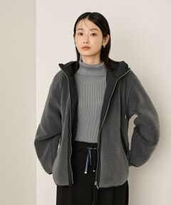 ketty / ケティ テーラードジャケット | 配色ボアフーディコクーンブルゾン