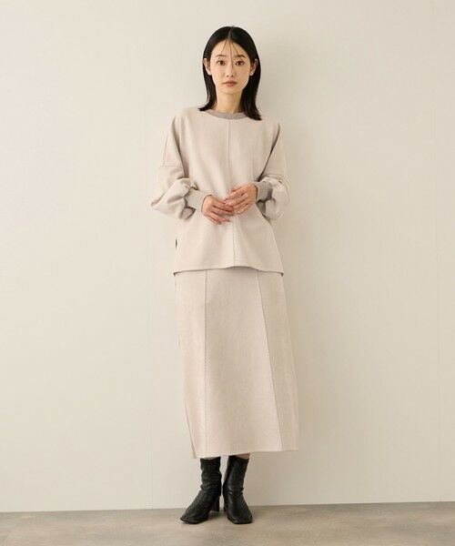 ketty / ケティ ミニ・ひざ丈スカート | スウェードタッチダンボールナロースカート≪手洗い可能≫ | 詳細3