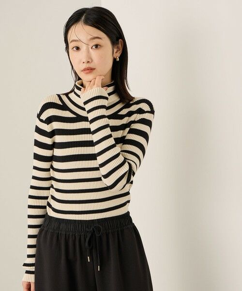 ketty/ケティ 調温バックボタンハイネックニット≪手洗い可能≫ ブラック系その他 M ketty/ケティ 調温バックボタンハイネックニット≪手洗い可能≫ ブラック系その他 M