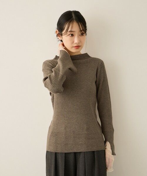 ketty / ケティ ニット・セーター | シアーカフレイヤードフウニットプルオーバー≪手洗い可能≫ | 詳細9