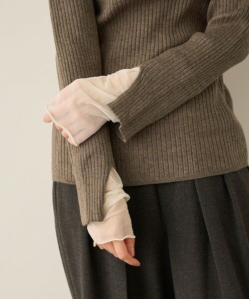 ketty / ケティ ニット・セーター | シアーカフレイヤードフウニットプルオーバー≪手洗い可能≫ | 詳細10