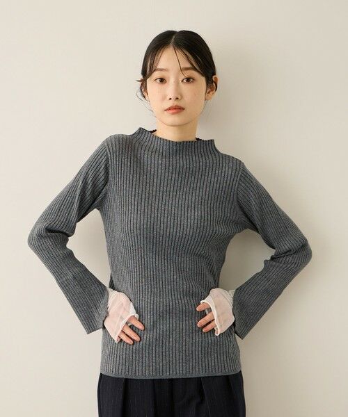 ketty / ケティ ニット・セーター | シアーカフレイヤードフウニットプルオーバー≪手洗い可能≫ | 詳細13