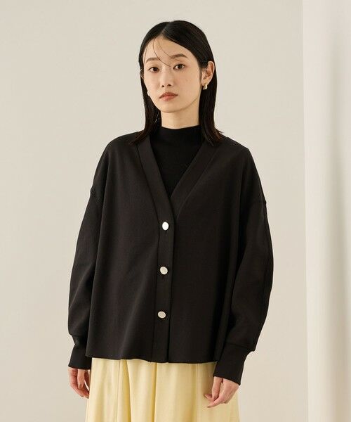 ketty / ケティ カーディガン・ボレロ | カットジョーゼットTEXカーディガン≪手洗い可能≫（ブラック）
