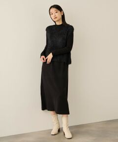 ketty / ケティ ロング・マキシ丈ワンピース | シャギーニットベストアンサンブルワンピース≪手洗い可能≫