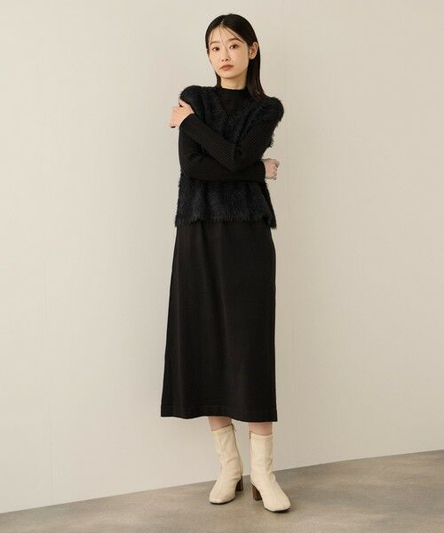 ketty / ケティ ロング・マキシ丈ワンピース | シャギーニットベストアンサンブルワンピース≪手洗い可能≫ | 詳細1