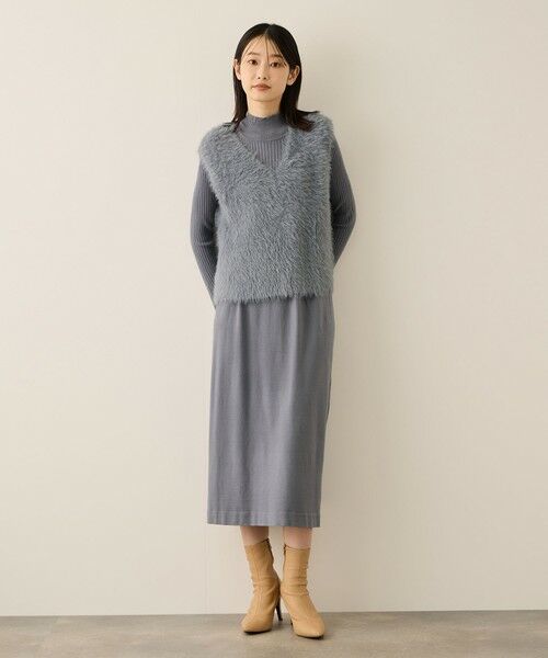 ketty / ケティ ロング・マキシ丈ワンピース | シャギーニットベストアンサンブルワンピース≪手洗い可能≫ | 詳細7