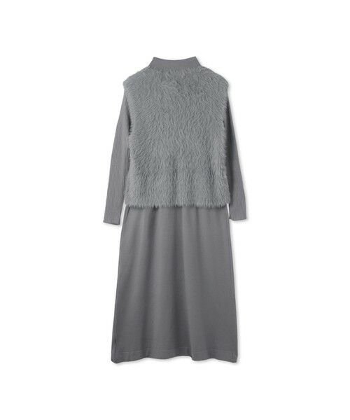 ketty / ケティ ロング・マキシ丈ワンピース | シャギーニットベストアンサンブルワンピース≪手洗い可能≫ | 詳細9