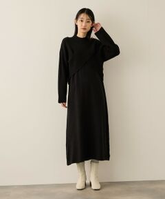 ketty / ケティ ロング・マキシ丈ワンピース | カシュクールニットアンサンブルワンピース≪手洗い可能≫