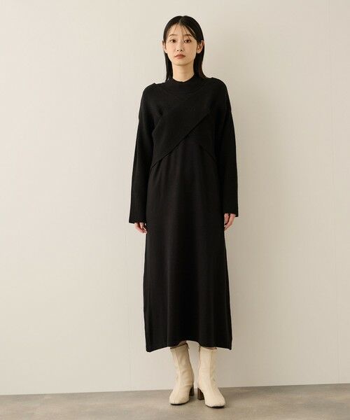 ketty / ケティ ロング・マキシ丈ワンピース | カシュクールニットアンサンブルワンピース≪手洗い可能≫ | 詳細1