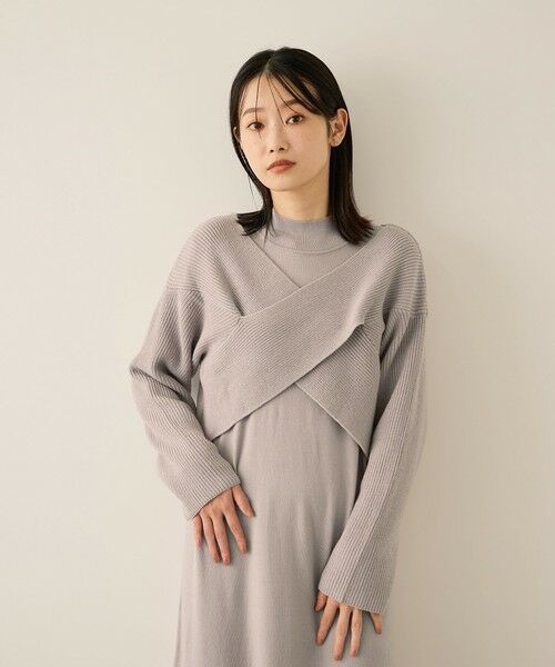 ketty / ケティ ロング・マキシ丈ワンピース | カシュクールニットアンサンブルワンピース≪手洗い可能≫ | 詳細6