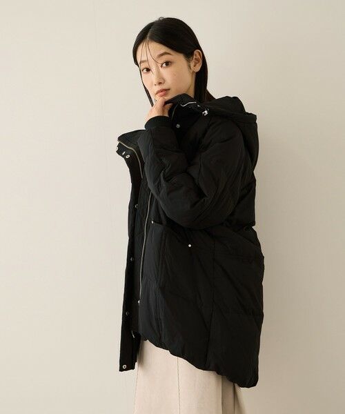 ketty / ケティ ダッフルコート | ストレッチフードピュアダウンミドルコート | 詳細1