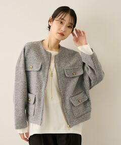 ketty / ケティ テーラードジャケット | イタリアンエアリー4ポケットZIPブルゾン≪手洗い可能≫