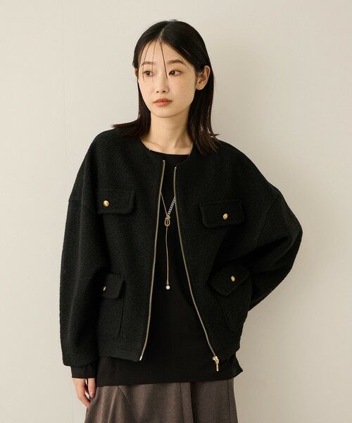 ketty / ケティ テーラードジャケット | イタリアンエアリー4ポケットZIPブルゾン≪手洗い可能≫ | 詳細1