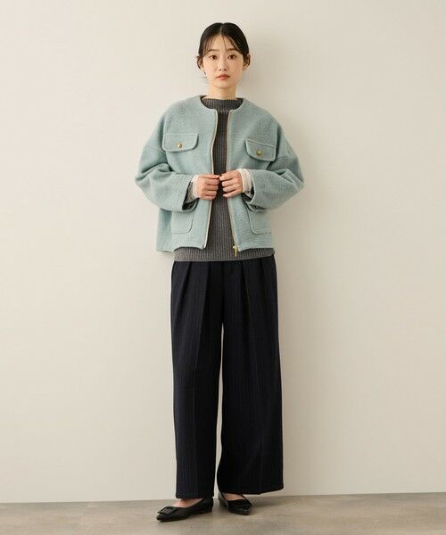 ketty / ケティ テーラードジャケット | イタリアンエアリー4ポケットZIPブルゾン≪手洗い可能≫ | 詳細5