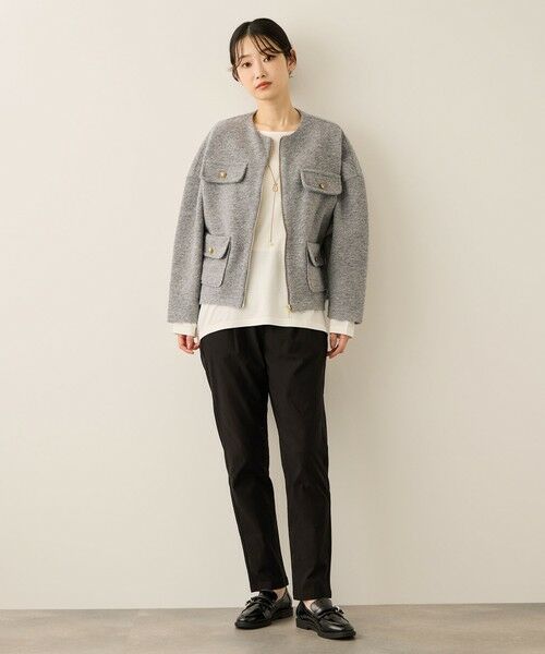 ketty / ケティ テーラードジャケット | イタリアンエアリー4ポケットZIPブルゾン≪手洗い可能≫ | 詳細8