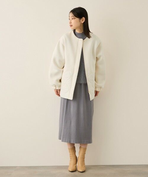 ketty / ケティ テーラードジャケット | ダンボール中綿切り替えノーカラージャケット≪手洗い可能≫ | 詳細2