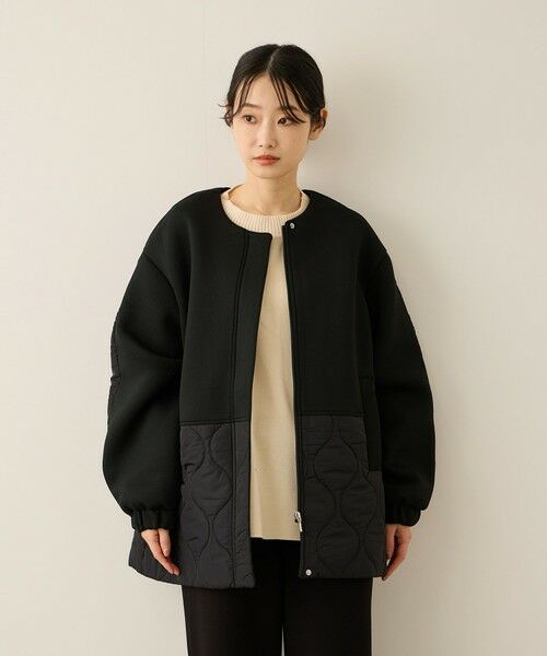 ketty / ケティ テーラードジャケット | ダンボール中綿切り替えノーカラージャケット≪手洗い可能≫ | 詳細4