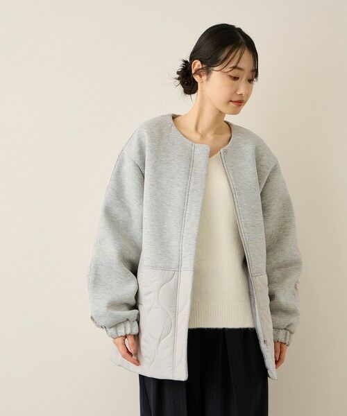 ketty / ケティ テーラードジャケット | ダンボール中綿切り替えノーカラージャケット≪手洗い可能≫ | 詳細10