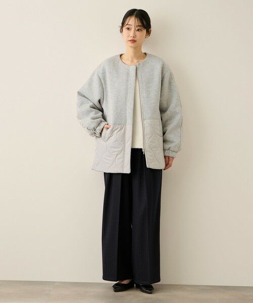 ketty / ケティ テーラードジャケット | ダンボール中綿切り替えノーカラージャケット≪手洗い可能≫ | 詳細11