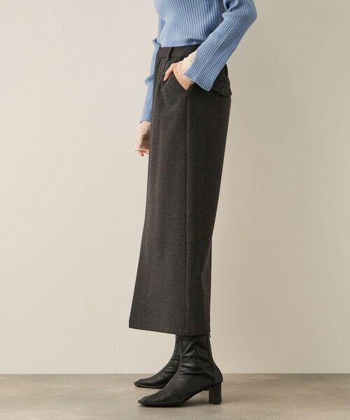 ketty / ケティ ミニ・ひざ丈スカート | ウールライクストレッチIラインスカート≪手洗い可能≫ | 詳細4