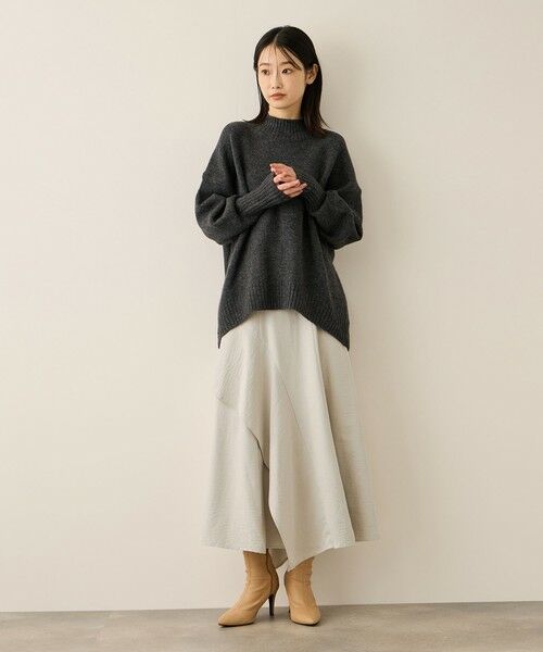 ketty / ケティ ミニ・ひざ丈スカート | サテンピーチバックアシンメトリースカート≪手洗い可能≫ | 詳細7