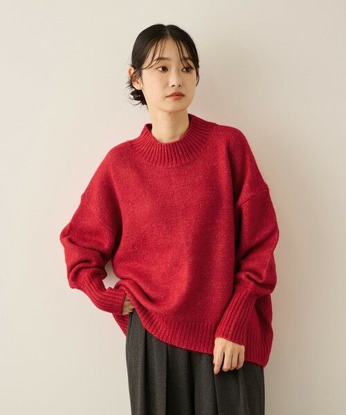 ketty / ケティ ニット・セーター | ヤクライクモックネックニットプルオーバー（レッド）