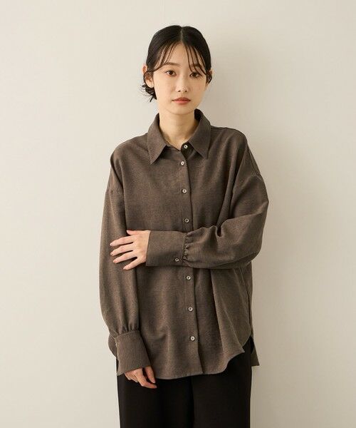 ketty / ケティ シャツ・ブラウス | サテンピーチバックギャザーブラウス≪手洗い可能≫ | 詳細1