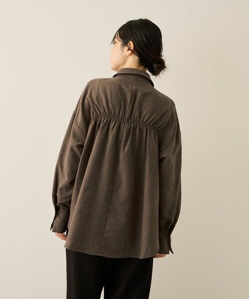 ketty / ケティ シャツ・ブラウス | サテンピーチバックギャザーブラウス≪手洗い可能≫ | 詳細3