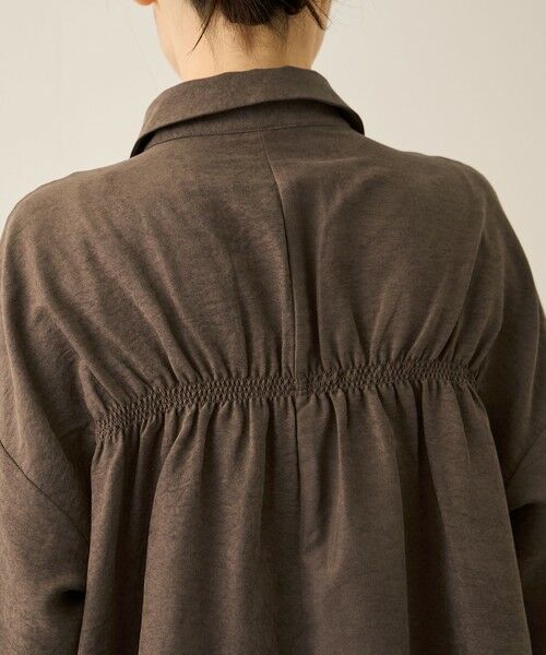 ketty / ケティ シャツ・ブラウス | サテンピーチバックギャザーブラウス≪手洗い可能≫ | 詳細4