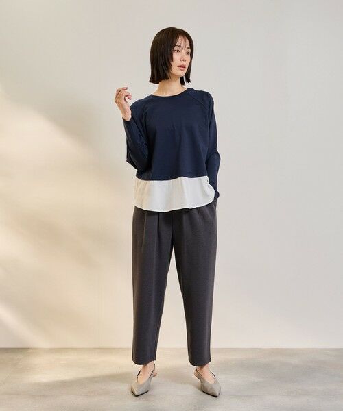 ketty / ケティ カットソー | ポンチローマ異素材ラウンドヘムカットソー | 詳細2